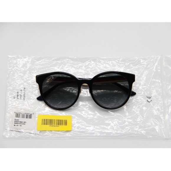 NEW GUCCI GG0416SK 001 BLACK ROUND SUNGLASSES GUCCI - Picture 12 of 13